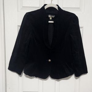 Pleated Cotton Blazer